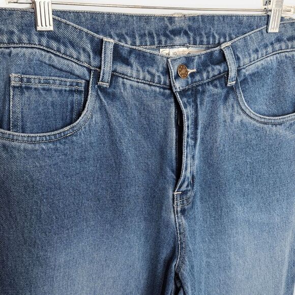 Spiegel Vintage 90s Beaded Flare Jeans size 10 - Picture 4 of 7